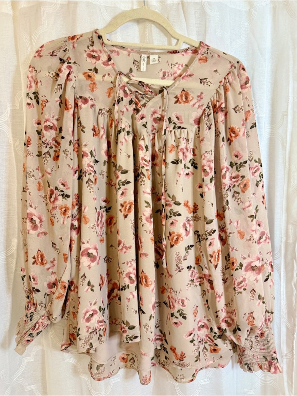 Cato Floral Peasant Blouse | Boho Lightweight Flowy Top Size Medium 🌸